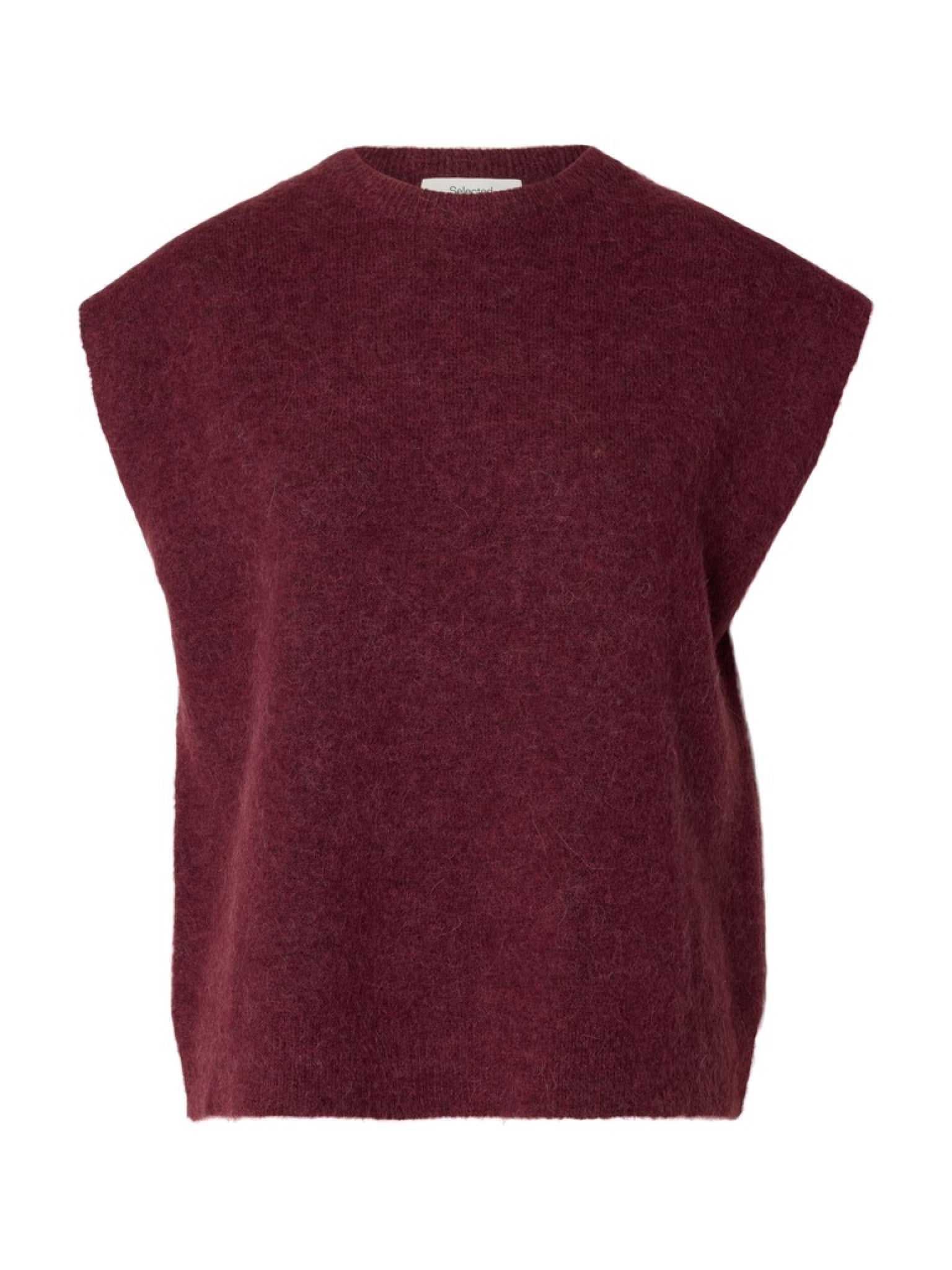 SLWLULU Gilet sans manches — Tawny Port Melange | Appart 17