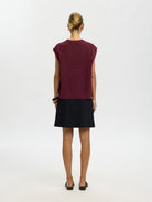 SLWLULU Gilet sans manches — Tawny Port Melange | Appart 17