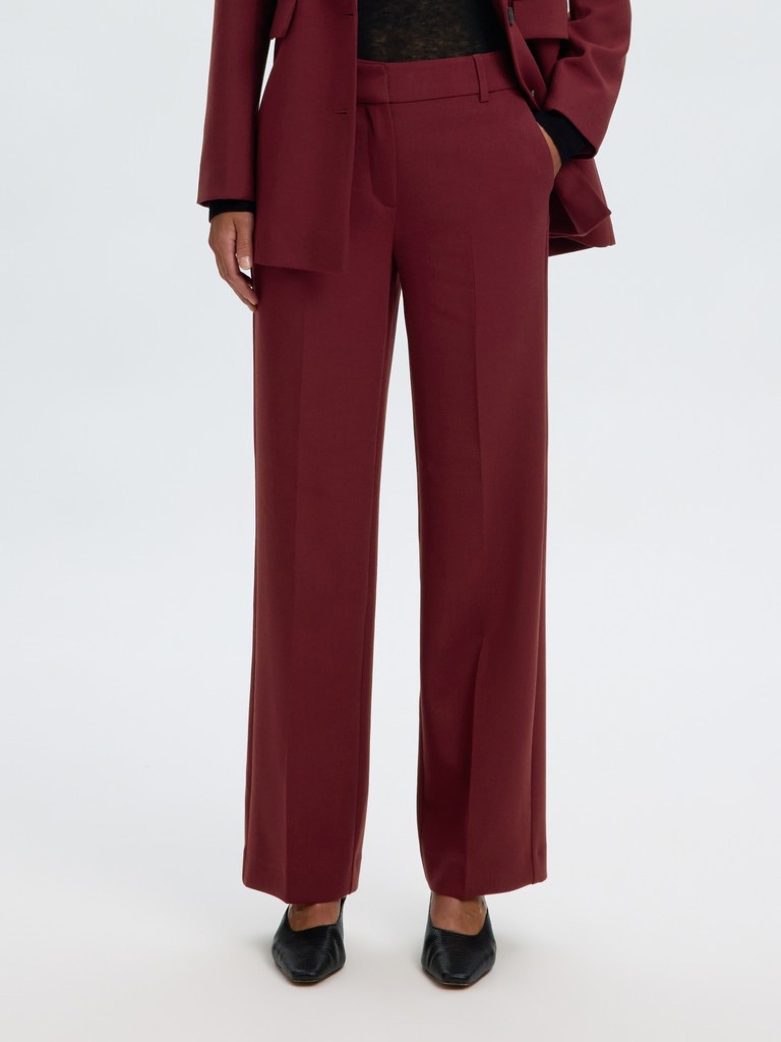 SLWRITA Pantalon — Tawny Port Melange | Appart 17