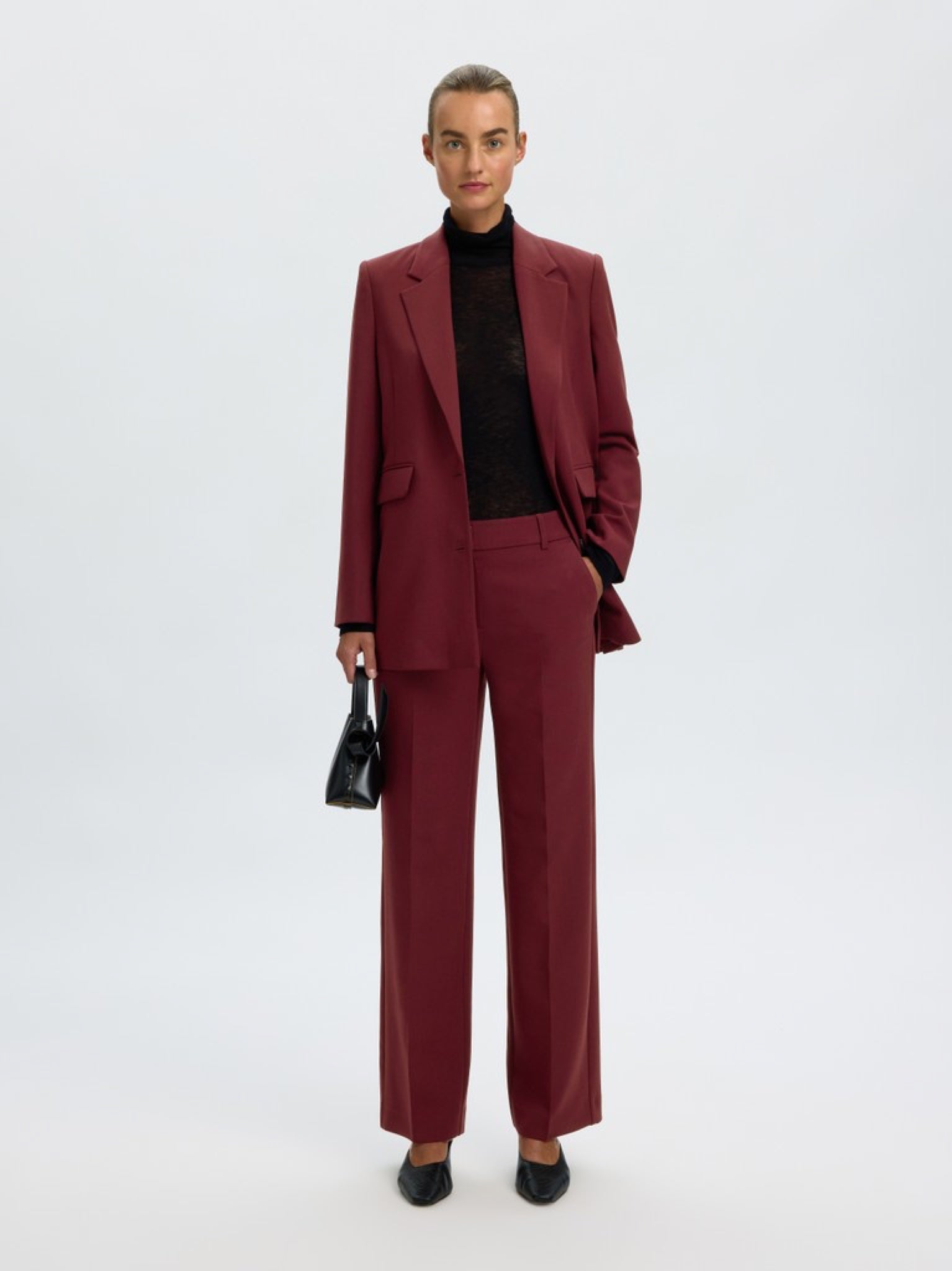 SLWRITA Pantalon — Tawny Port Melange | Appart 17
