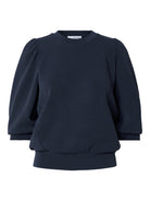 SLWTENNY Top maille manches 3/4 col rond Dark Sapphire – Selected Femme | Appart 17