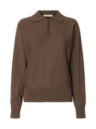 SLFTOLEDO Polo en maille col chemise Chocolate Chip – Selected Femme | Appart 17