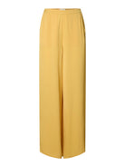 SLFLAURA Pantalon taille haute fendu Ochre – Selected Femme | Appart 17