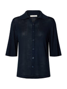 SLFNAJA Polo en maille manches courtes Dark Sapphire – Selected Femme | Appart 17