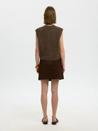 SLWLULU Gilet en maille sans manches boutonné Dachshund Melange – Selected Femme | Appart 17