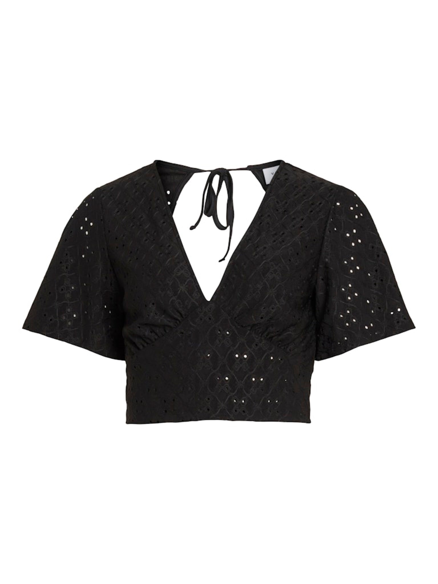 VIKAWA Top court manches courtes Black – VILA | Appart 17