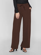 VICLUA Pantalon large taille haute Coffee Bean – VILA | Appart 17