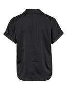 VIENNA RAVENNA Top manches courtes en satin recyclé Black Beauty – VILA | Appart 17