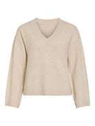 VILIGA Pull col V réversible en maille Birch – VILA | Appart 17