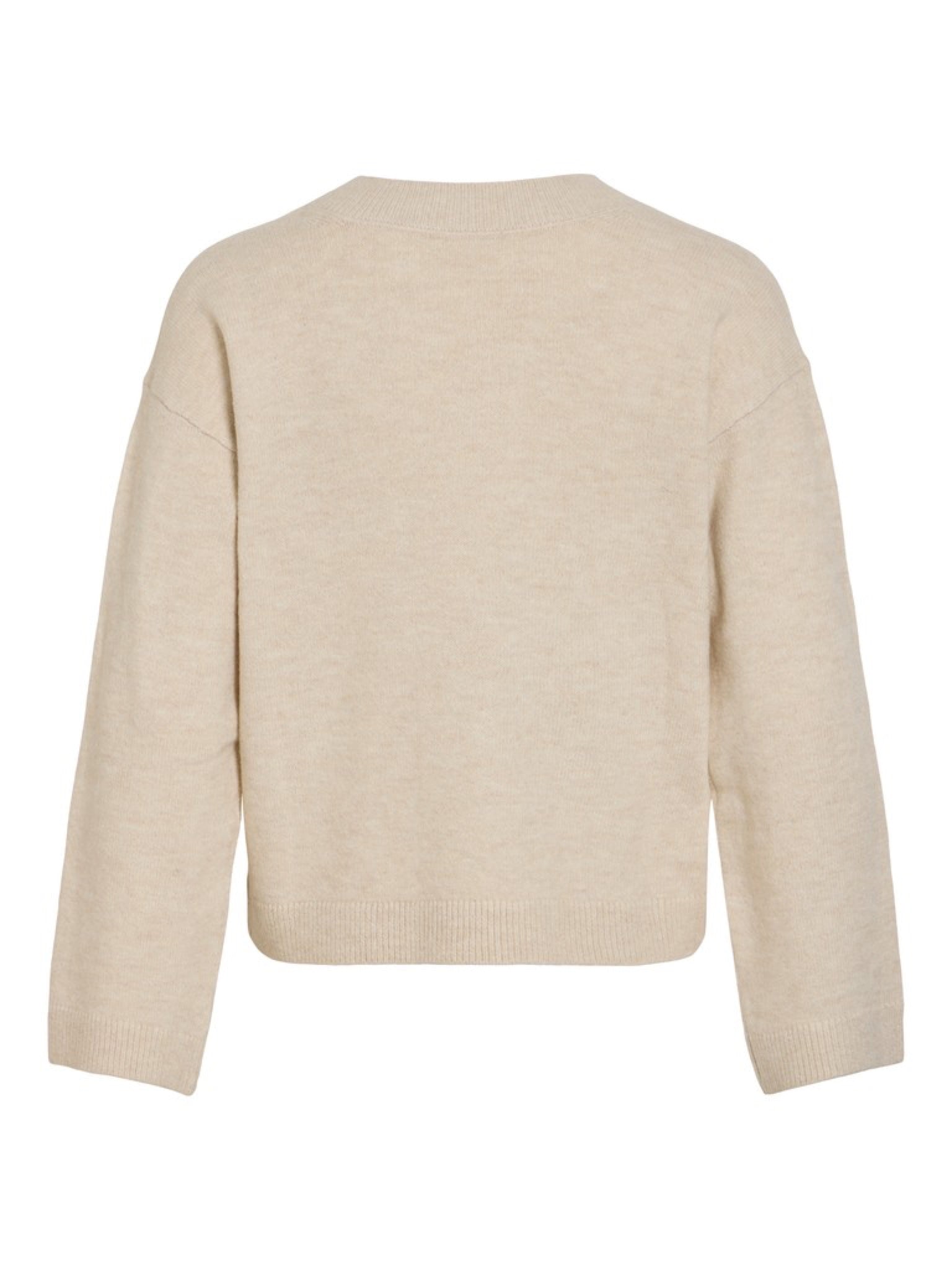 VILIGA Pull col V réversible en maille Birch – VILA | Appart 17