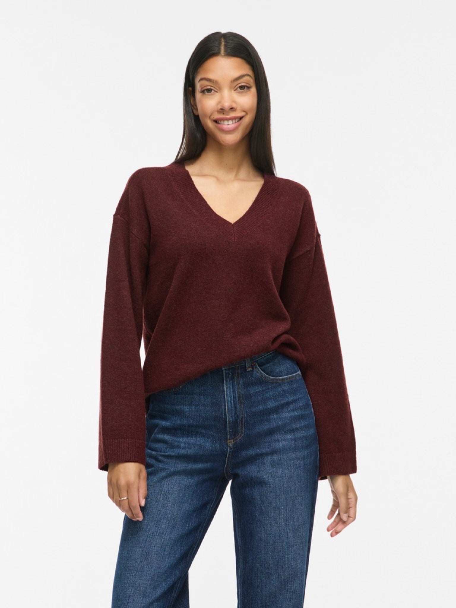 VILIGA Pull col V réversible en maille Port Royale – VILA | Appart 17