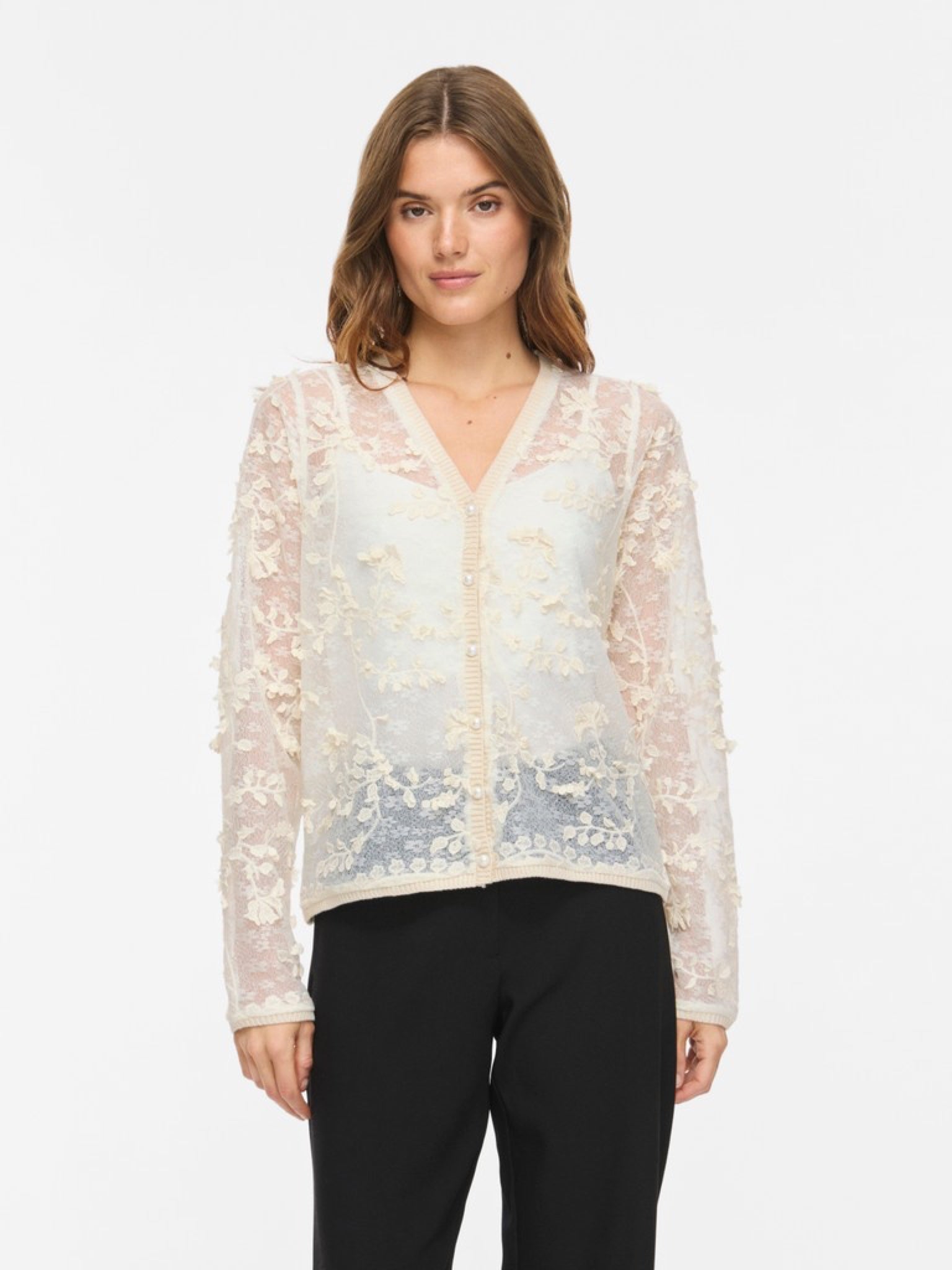 VIJULIETTA Cardigan en maille col V Birch – VILA | Appart 17