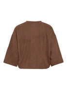 VISUDAS Top col rond manches 3/4 Coffee Bean – VILA | Appart 17