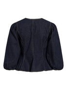 VIROSE Top manches ballon 3/4 Dark Blue Denim – VILA | Appart 17