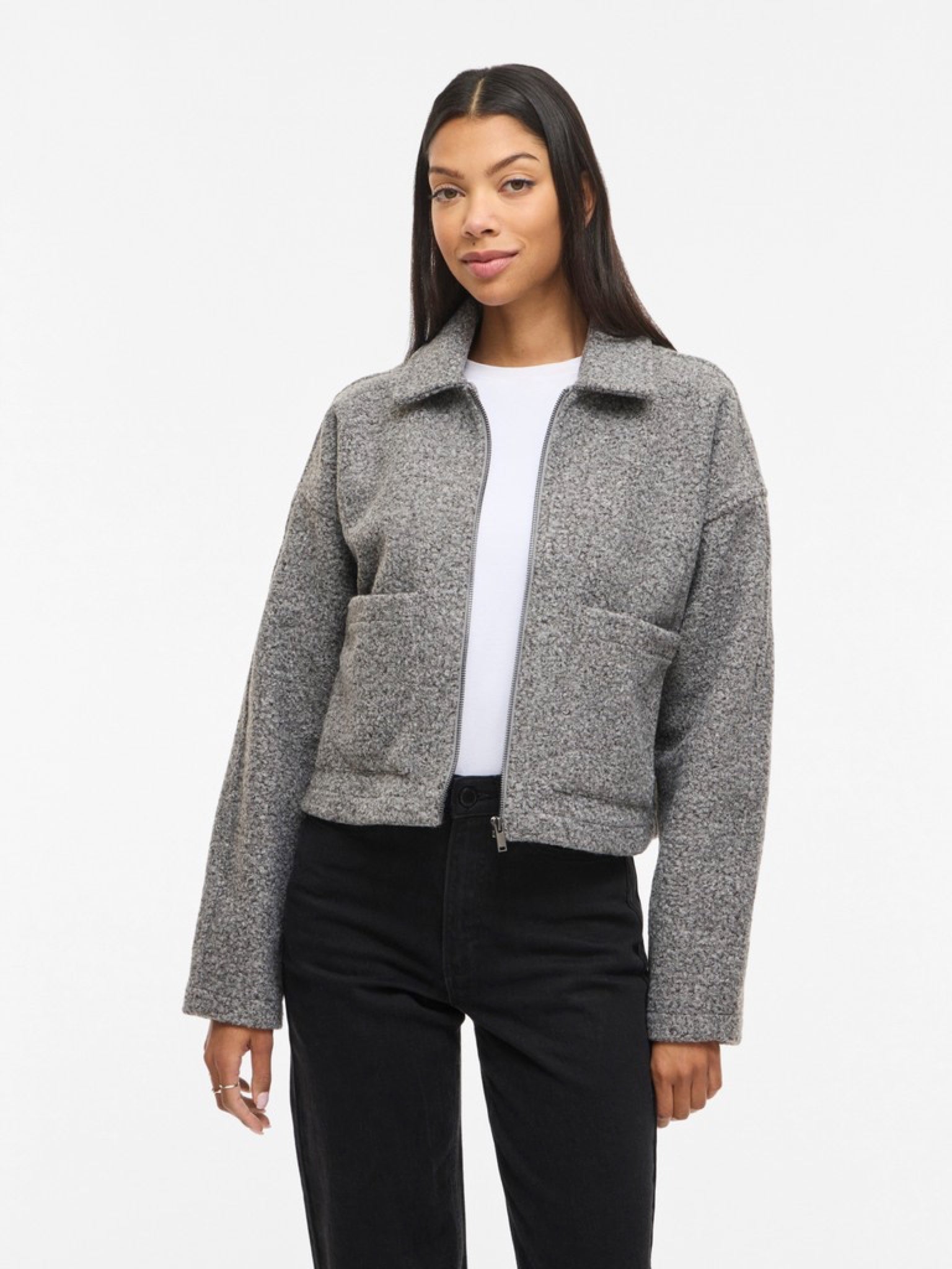VIJADAS Veste zippée Gris chiné – VILA | Appart 17