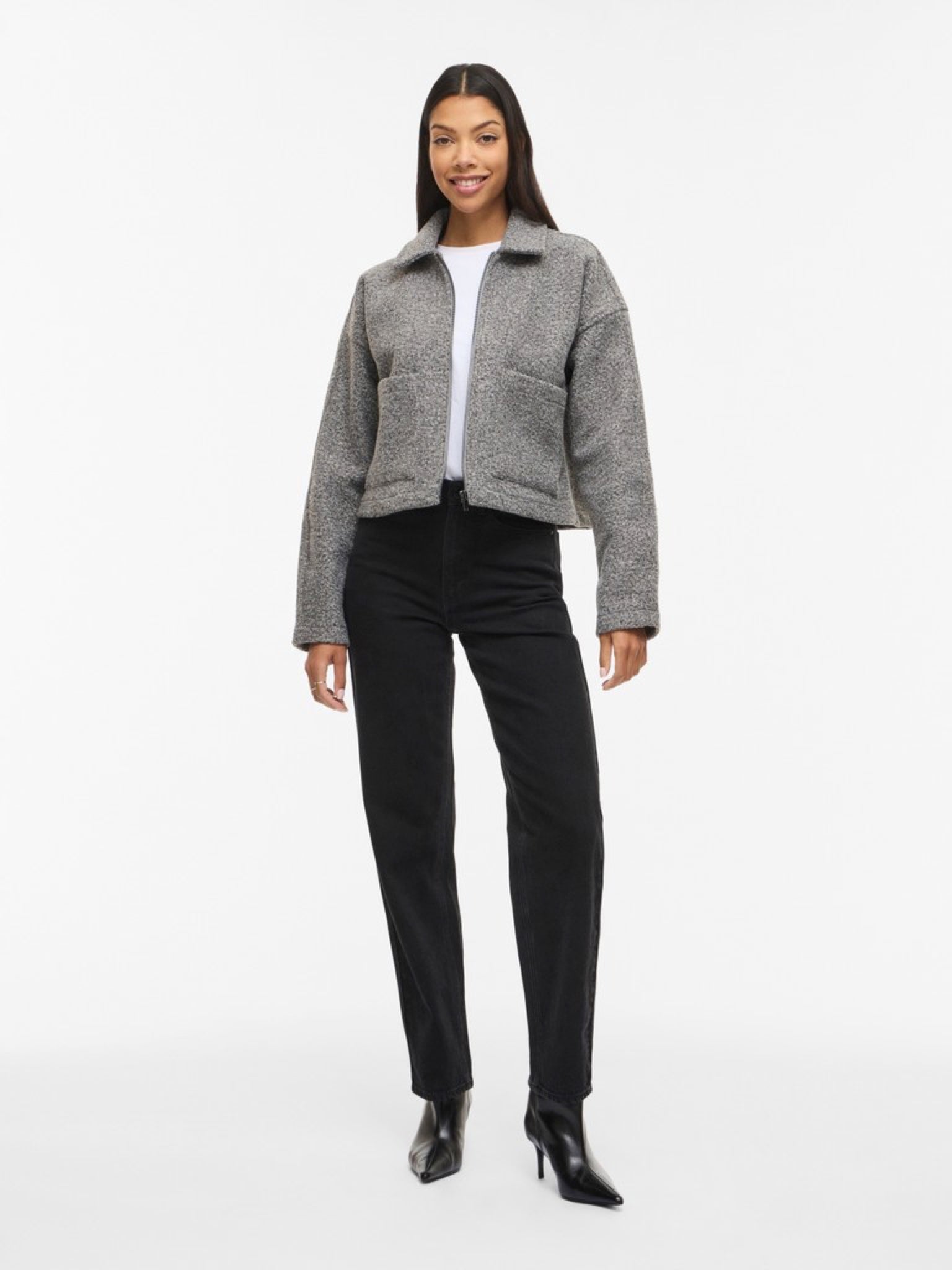 VIJADAS Veste zippée Gris chiné – VILA | Appart 17