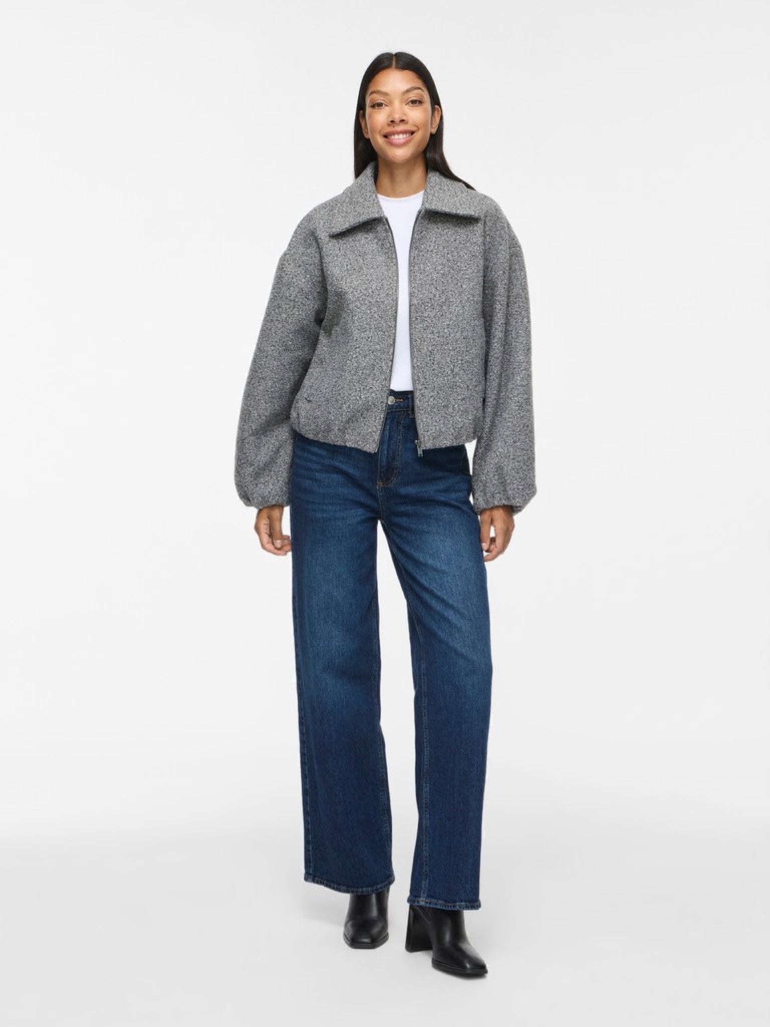 VIJADAS Veste — Medium Grey Melange | Appart 17
