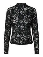 YASLACEY Top en dentelle manches longues Black – YAS | Appart 17