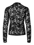 YASLACEY Top en dentelle manches longues Black – YAS | Appart 17