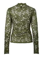 YASLACEY Top en dentelle manches longues Sphagnum – YAS | Appart 17