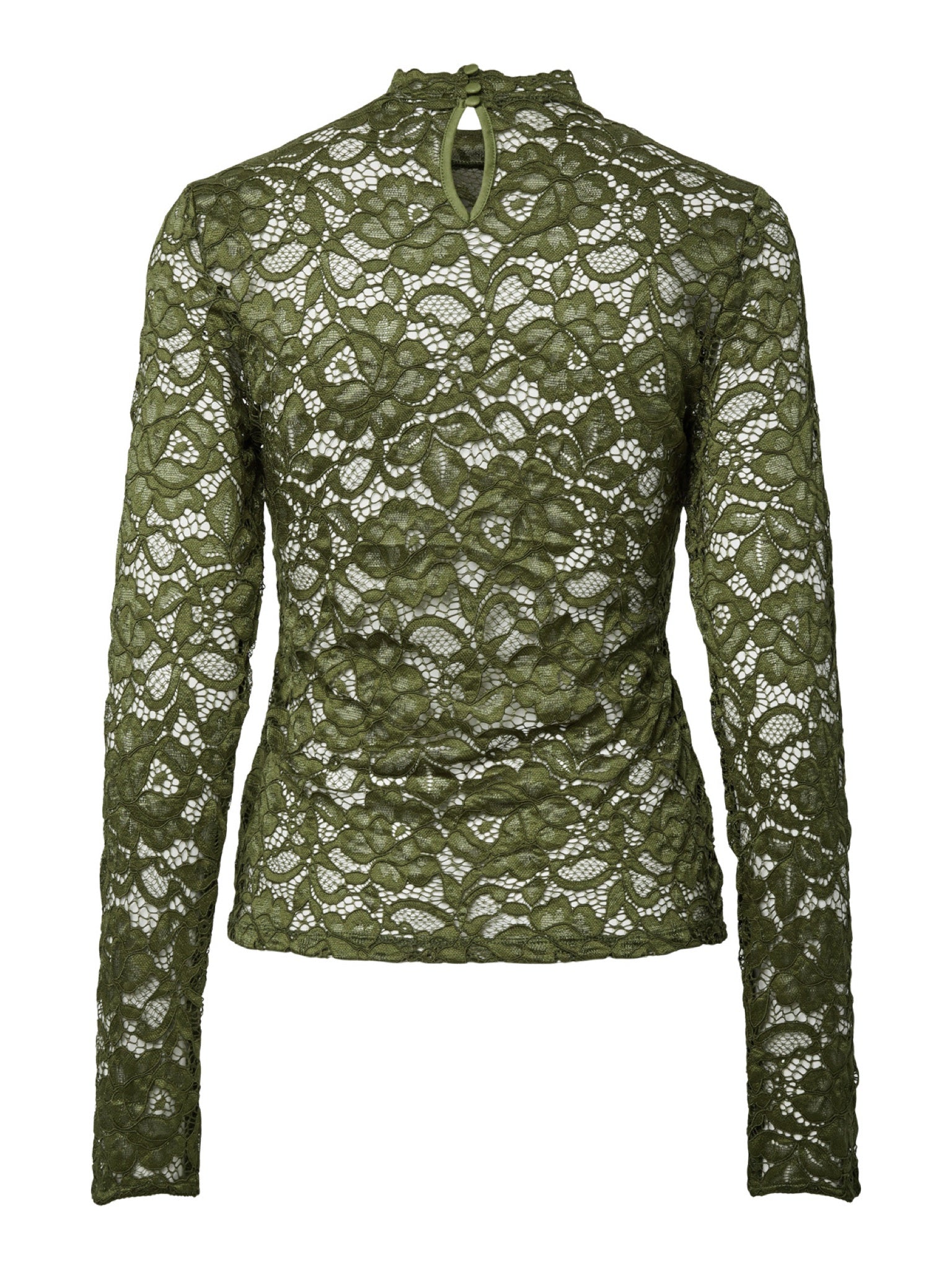 YASLACEY Top en dentelle manches longues Sphagnum – YAS | Appart 17