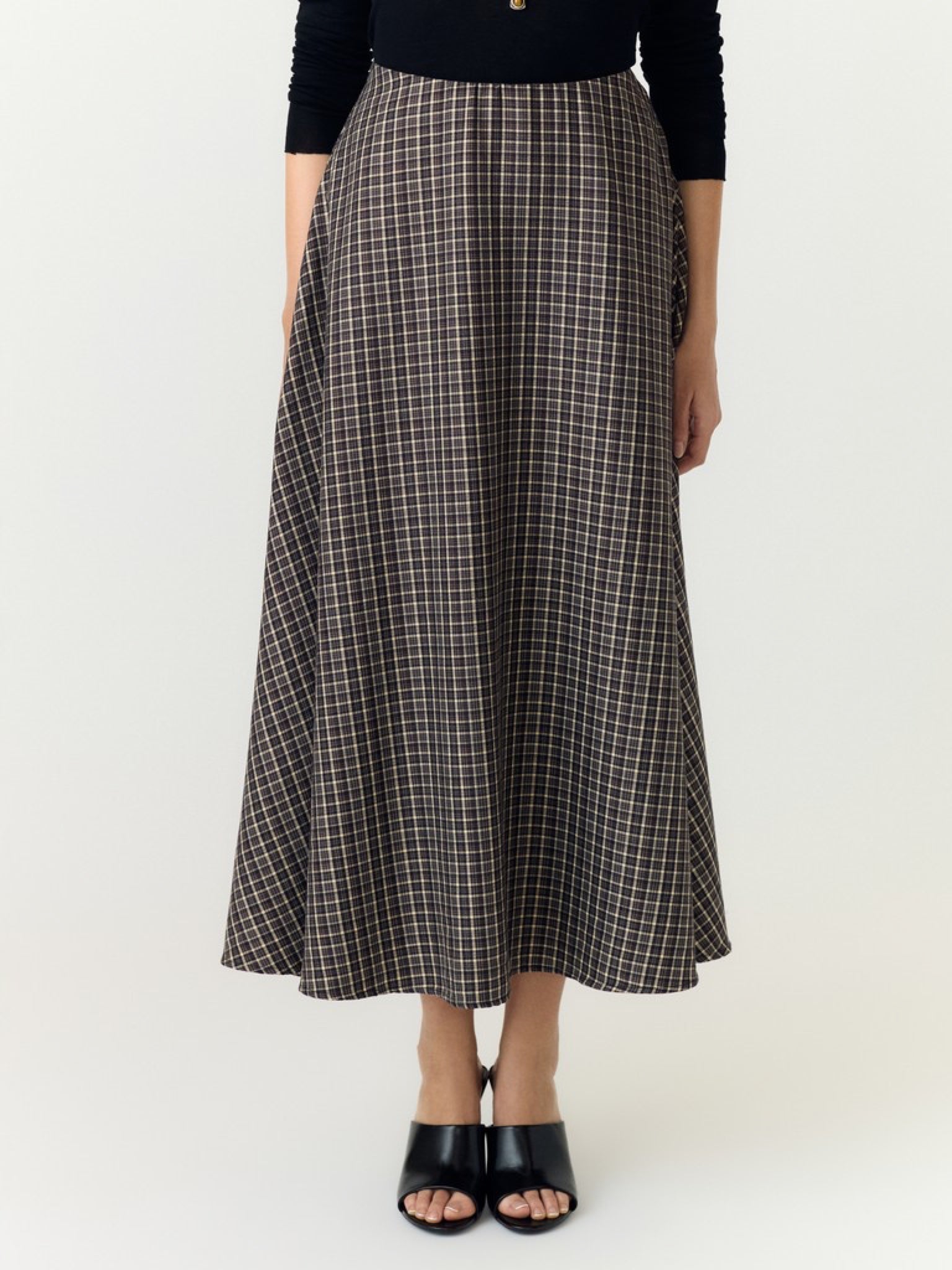 YASTULVA Jupe — Black Tulva Check | Appart 17