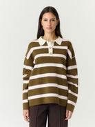 YASISABELL Polo — Fir Green W. Stripes | Appart 17