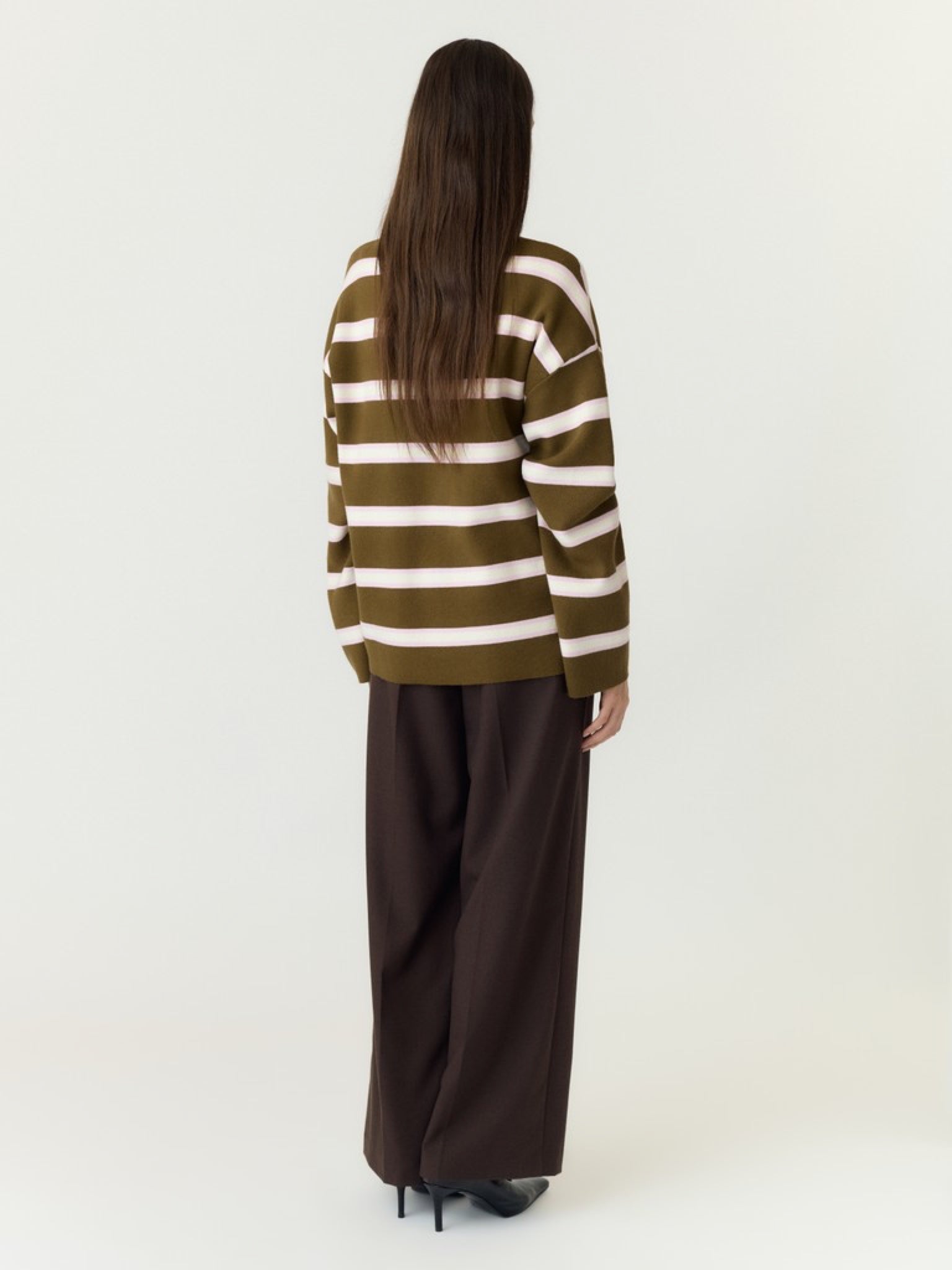 YASISABELL Polo — Fir Green W. Stripes | Appart 17