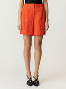 YAS YASSTAW Short Taille Haute Femme Rouge cerise