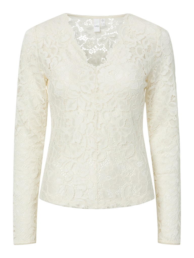 YASLACEY Top en dentelle col V Pristine – YAS | Appart 17