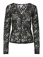 YASLACEY Top en dentelle col V Black – YAS | Appart 17