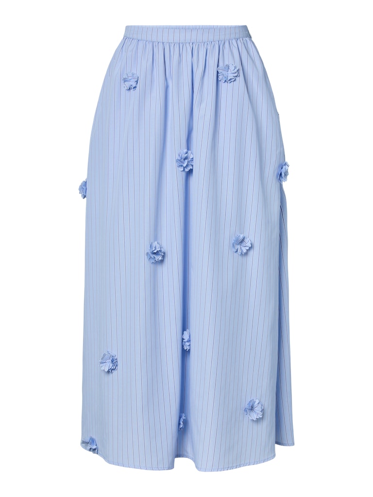 YAS YASFERIMA Jupe longue rayures Skyway bleu ciel taille haute — vue 1