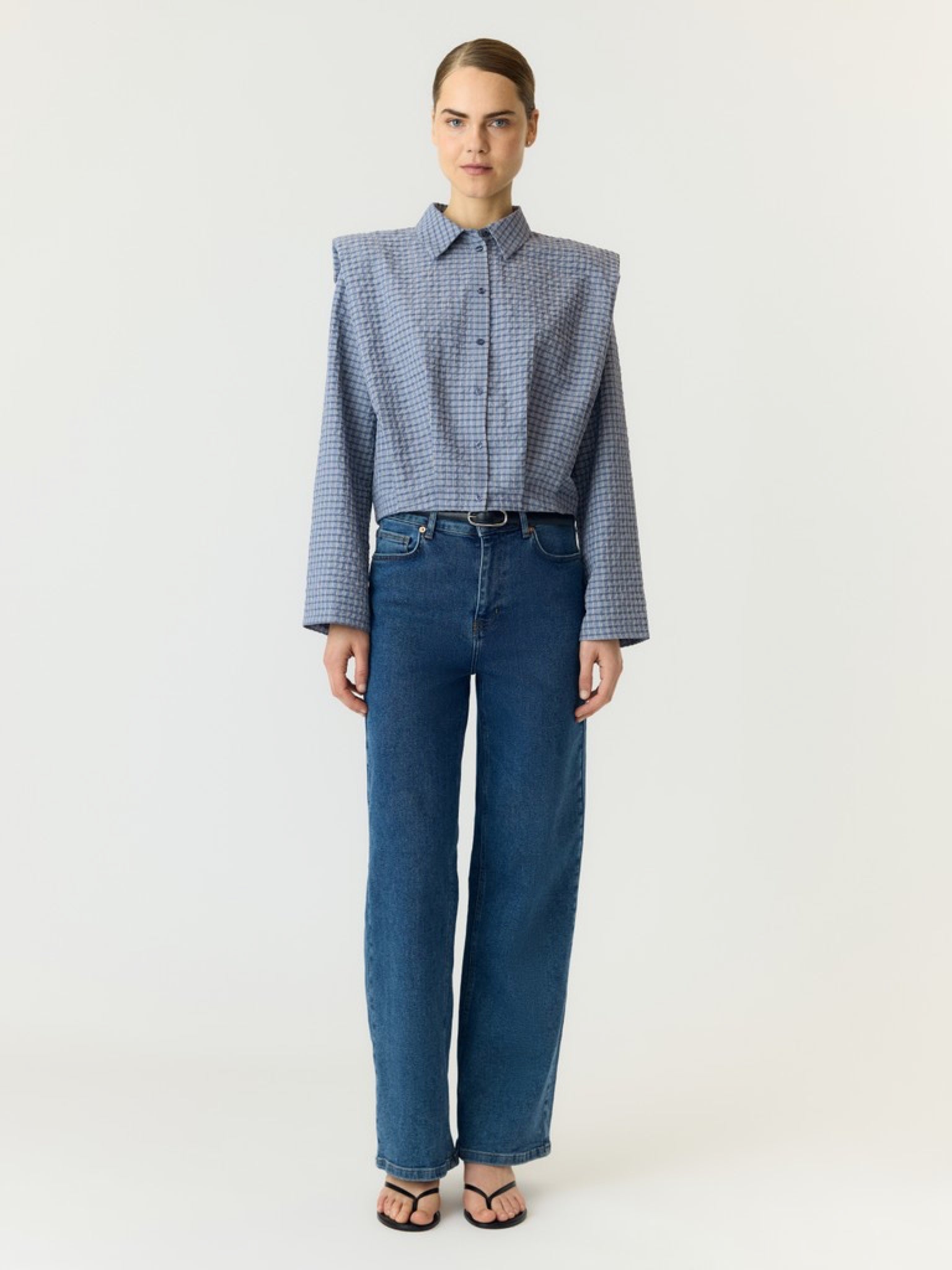 YASGILLA Chemise Navy Blazer à carreaux – YAS | Appart 17