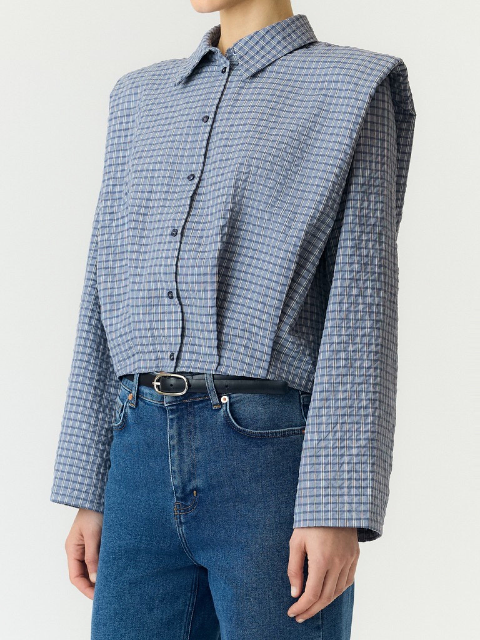 YASGILLA Chemise Navy Blazer à carreaux – YAS | Appart 17
