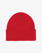 Colorful Standard Merino Wool Beanie Bonnet laine mérinos recyclée — Colorful Standard — Scarlet Red — packshot 5 | Appart 17 Bruxelles
