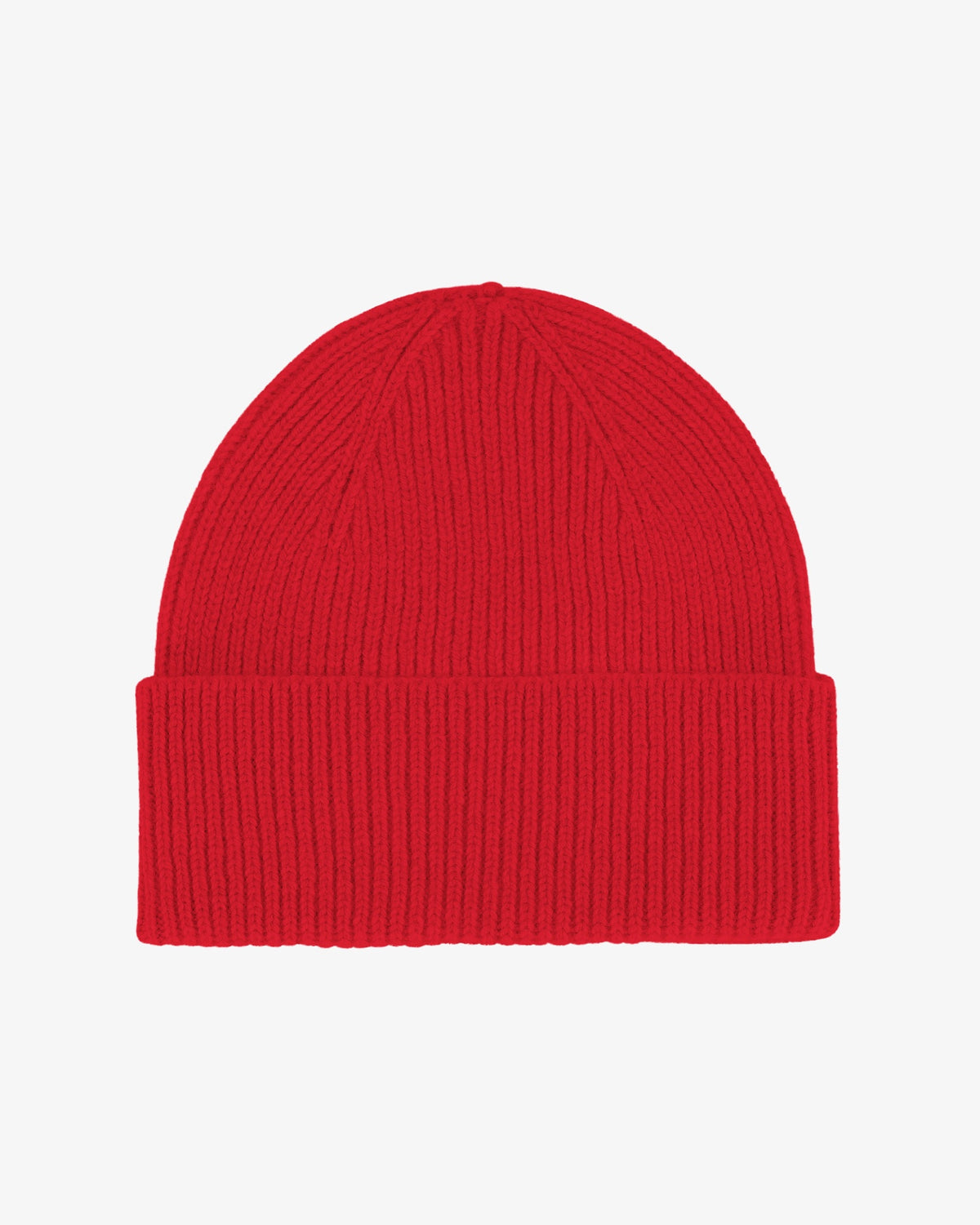 Colorful Standard Merino Wool Beanie Bonnet laine mérinos recyclée — Colorful Standard — Scarlet Red — packshot 5 | Appart 17 Bruxelles