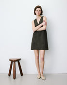 Anaya Robe chasuble en suédine — Kaki — vue 3
