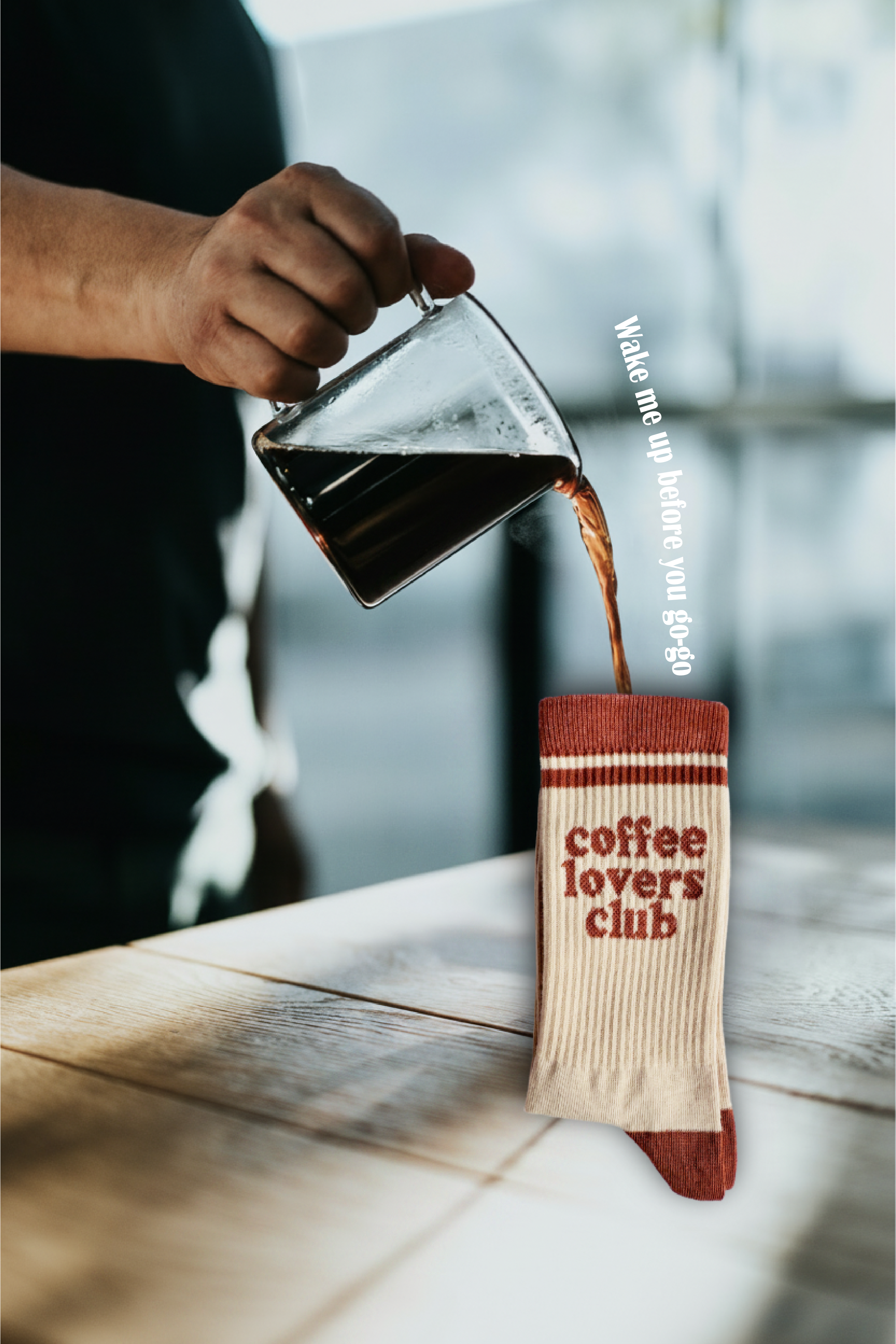 Chaussettes Join The Club - Club des amateurs de café moka - 37-41 — Appart 17 Bruxelles