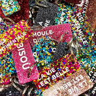 AMOUR GLOIRE & ROSÉ Porte-clés à paillettes Plus de Love: Rose champagne