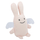 Doudou Ange Lapin avec hochet 20 cm — Trousselier — Rose poudré — packshot de trois quarts 2 | Appart 17 Bruxelles
