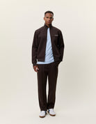 Track Jacket Veste zippée de survêtement — Les Deux — Delicioso Brown — porté, en pied 4 | Appart 17 Bruxelles