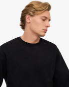 Colorful Standard Classic Organic Crew Sweat col rond coton bio — Colorful Standard — Deep Black — détail 5 | Appart 17 Bruxelles