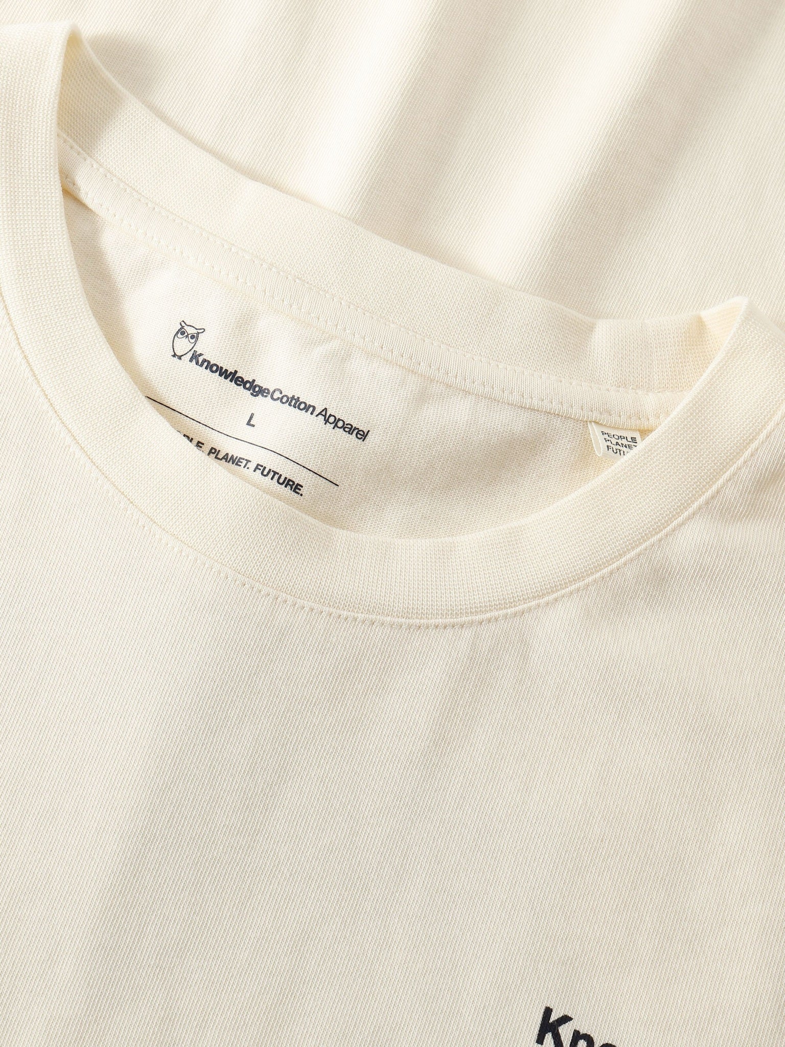 Back Print T-shirt — Egret — vue 5