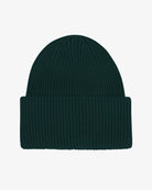 Colorful Standard Merino Wool Hat Bonnet côtelé à large revers laine mérinos — Colorful Standard — Emerald Green — packshot 5 | Appart 17 Bruxelles