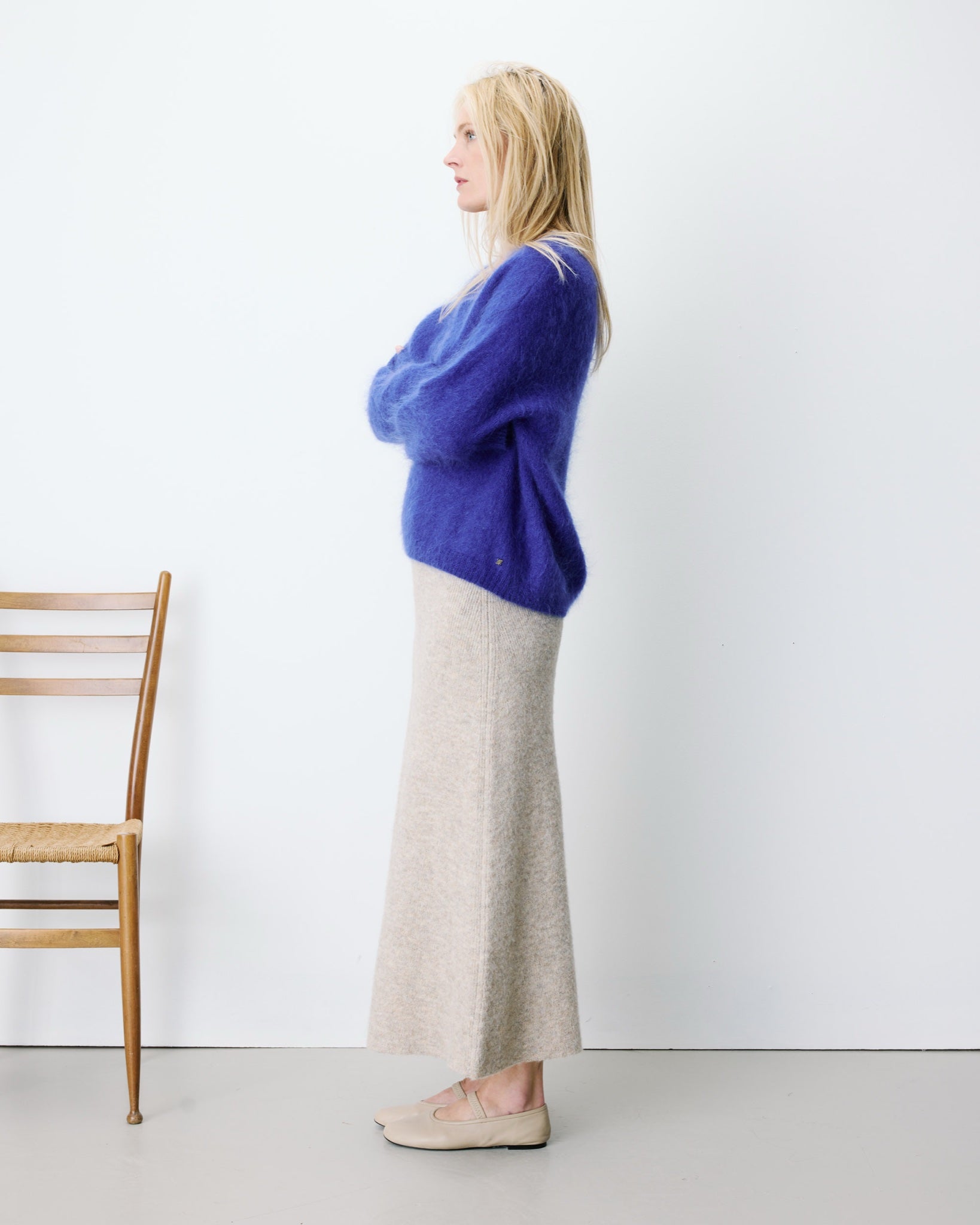 Adorable Pull col V en mohair — Cobalt — vue 6