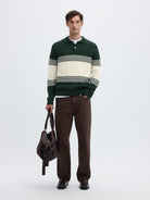 SLMDANE Polo en maille rayé — Pine Grove & Silver Birch — vue 6