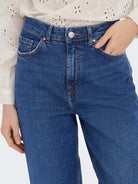 JDYBAILEY Jean barrel taille haute — Medium Blue Denim — vue 4
