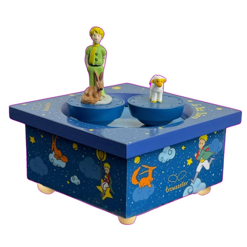 Boîte à musique Dancing Le Petit Prince bleu roi, figurines aimantées — Trousselier