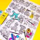 Poster géant à colorier 70 × 100 cm — OMY — ABC — autre vue 3 | Appart 17 Bruxelles