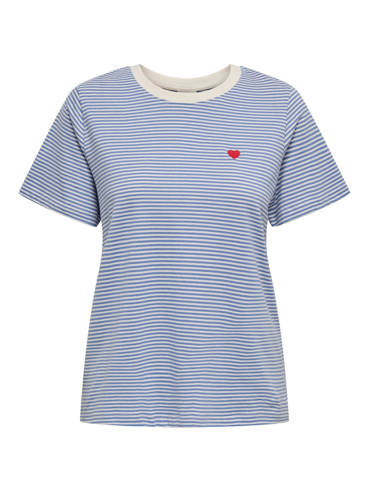 JDYPISA T-shirt col rond en coton bio à imprimé — JDY — Ebb And Flow / Cloud Dancer Stripes — packshot | Appart 17 Bruxelles